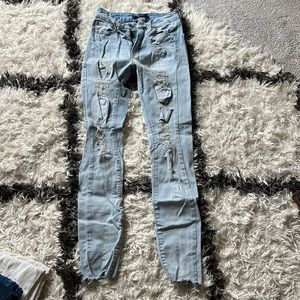 aeropostale ripped skinny jeans